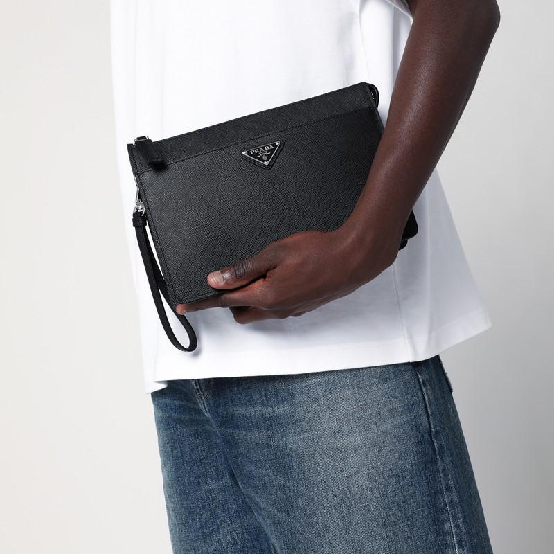 Prada Black Saffiano leather pouch