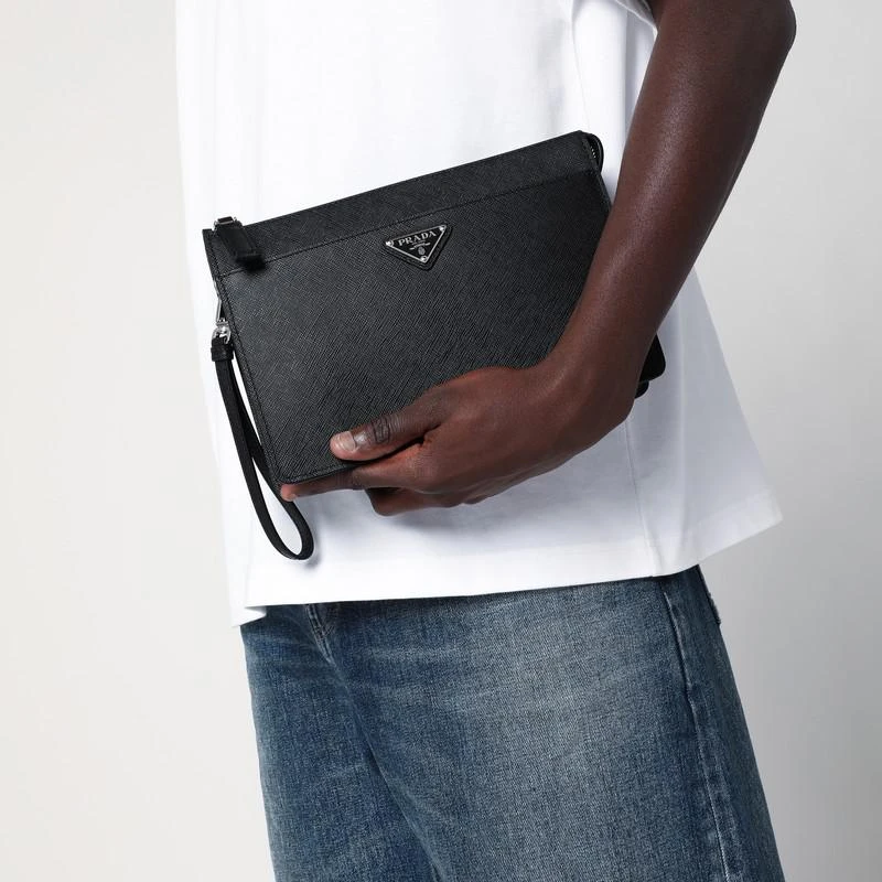 Prada Black Saffiano leather pouch 2