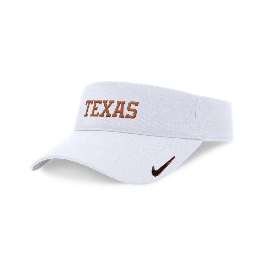 NIKE Men's and Women's White Texas Longhorns 2024 Sideline Fit Ace Visor 1