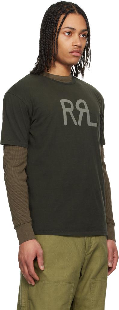 RRL Gray 'RRL' Ranch Logo T-Shirt