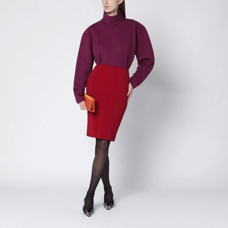 Yves Saint Laurent Boxy purple cotton sweater 2