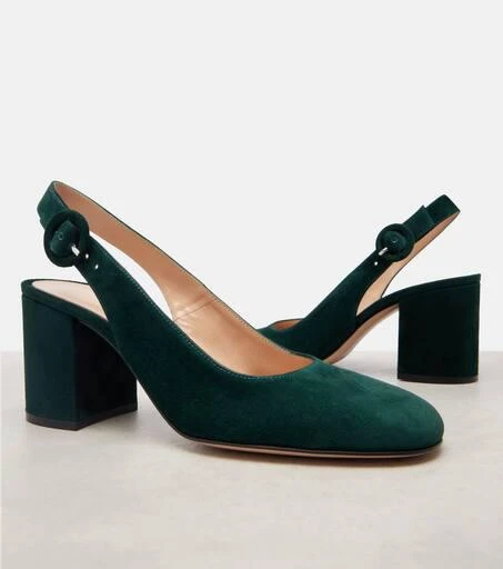 Gianvito Rossi Suede slingback pumps 5