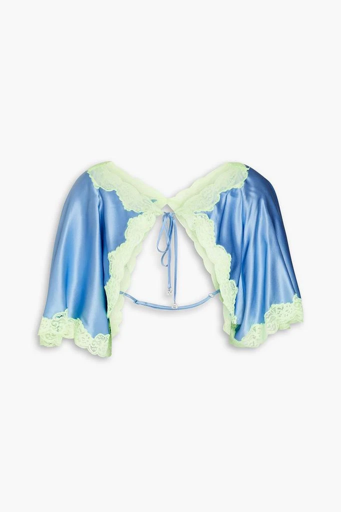 ALEXANDERWANG.T Lace-trimmed silk-satin shrug 1