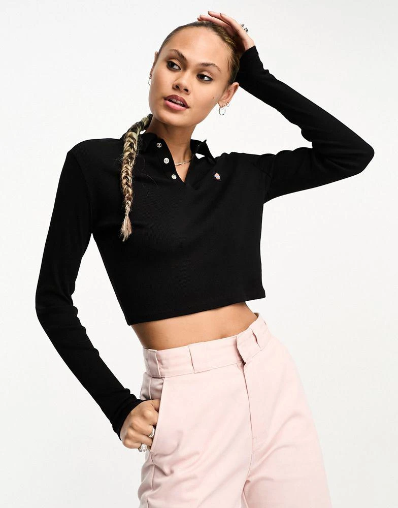 DICKIES Dickies tallasee ribbed polo in black 1