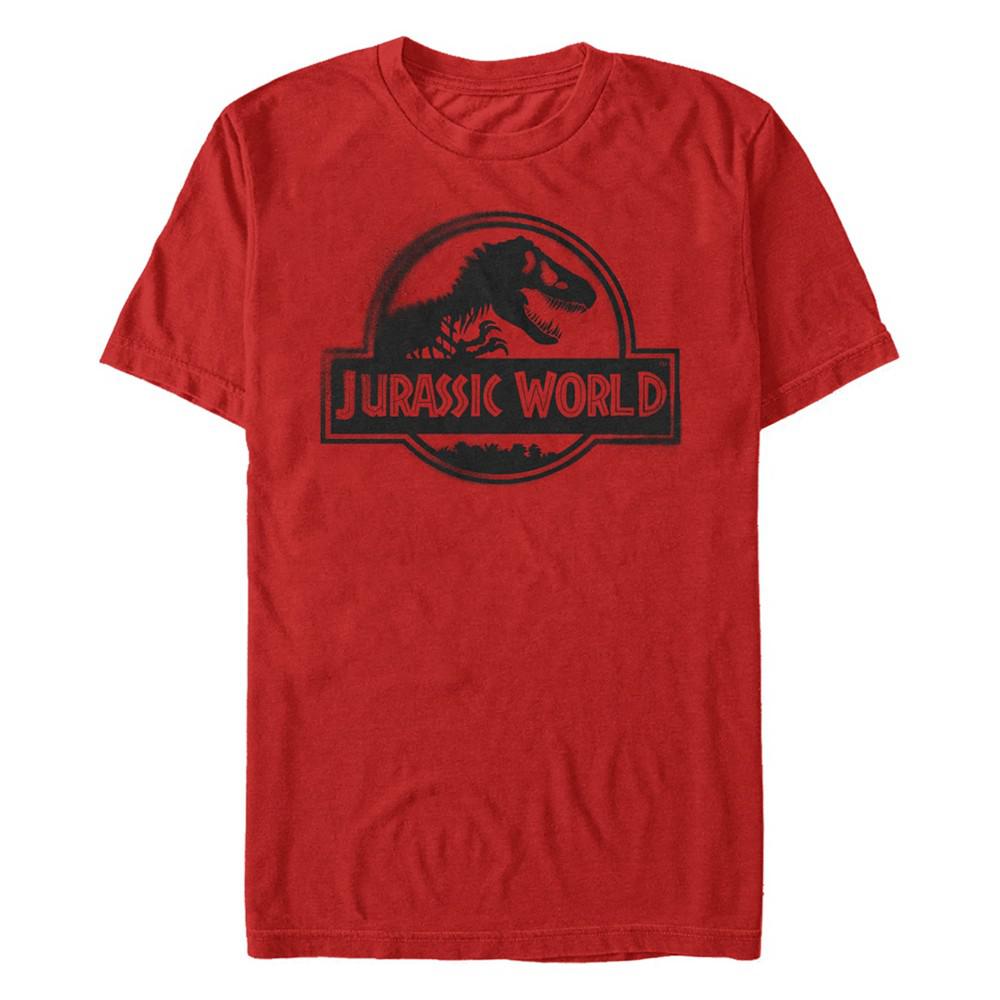 Fifth Sun Jurassic World Fallen Kingdom Men's Black Spray Paint Logo Short Sleeve T-Shirt
