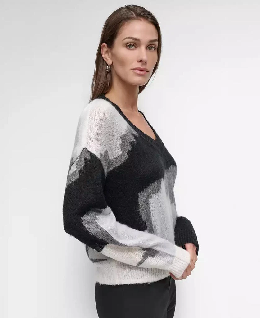DKNY Women's V-Neck Long-Sleeve Sweater 3
