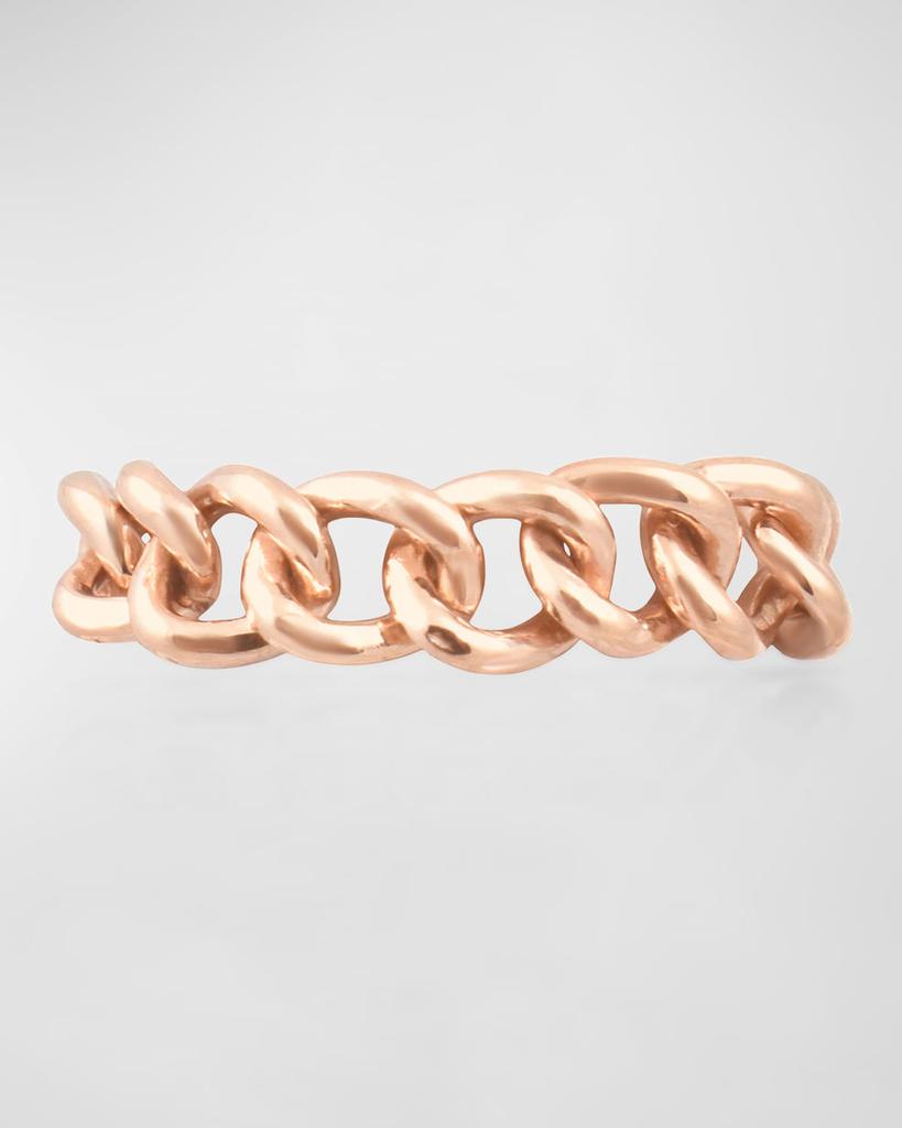 Stevie Wren Misfit 14k Rose Gold Chain Ring, Size 7