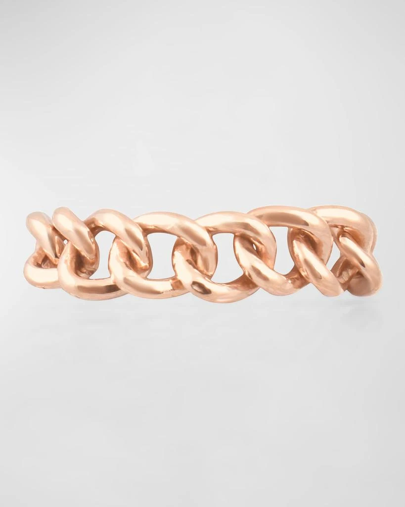 Stevie Wren Misfit 14k Rose Gold Chain Ring, Size 7 1