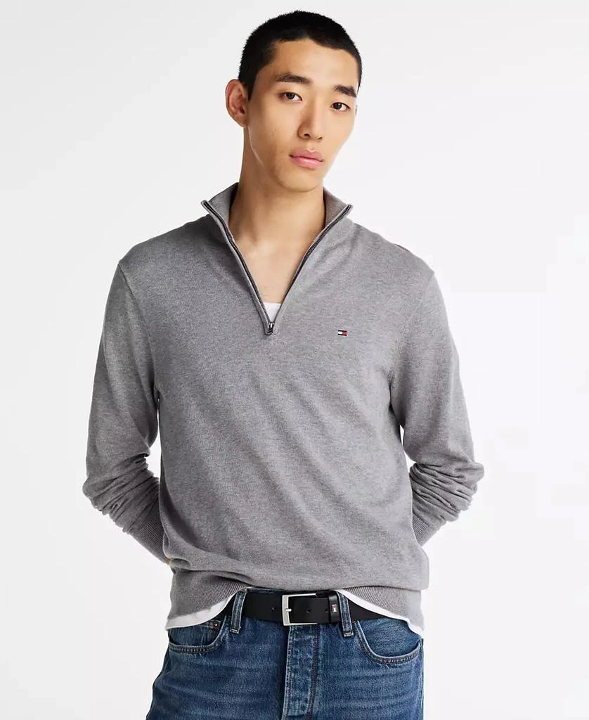Tommy Hilfiger Men's Essential Quarter-Zip Pullover Knit Sweater