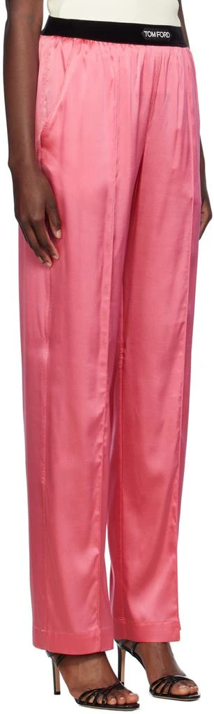 Tom Ford Pink Stretch Silk Pyjama Pants 2