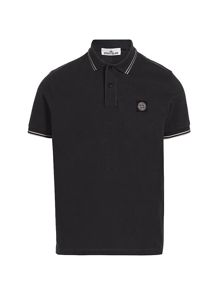 Stone Island Cotton-Blend Patch Polo Shirt 1