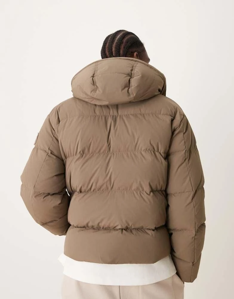 Abercrombie & Fitch Abercrombie & Fitch ultra hooded puffer jacket in beige 4