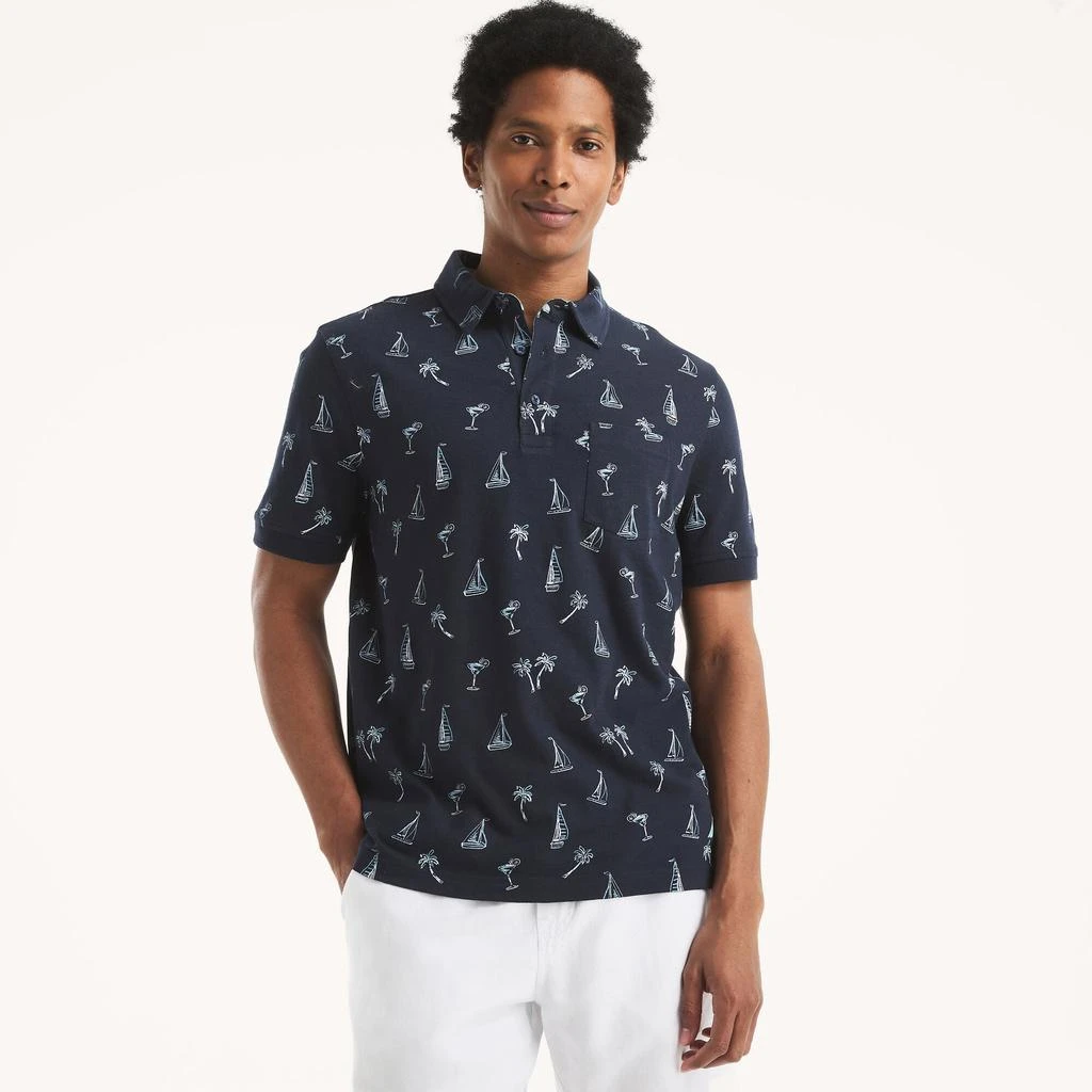 Nautica Mens Classic Fit Printed Polo 4