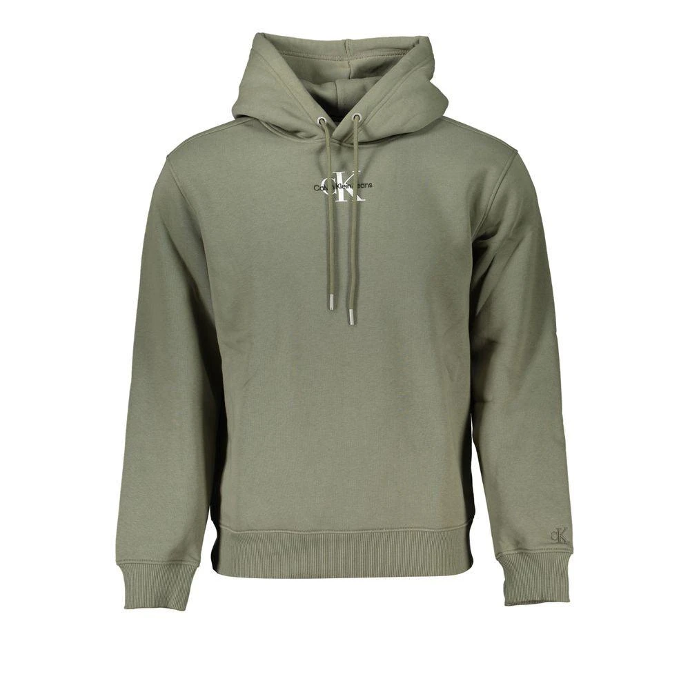 Calvin Klein Chic Green Fleece Hooded Sweatshirt 1