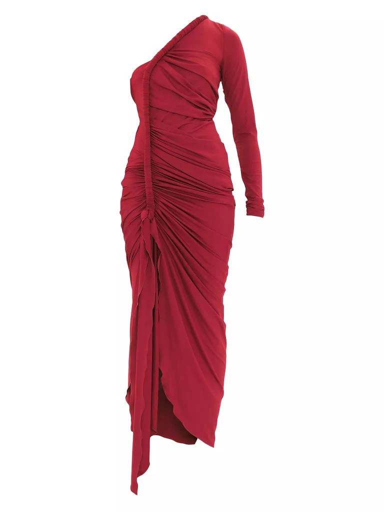 Andrea Iyamah Turi Ruched One-Shoulder Maxi Dress 1
