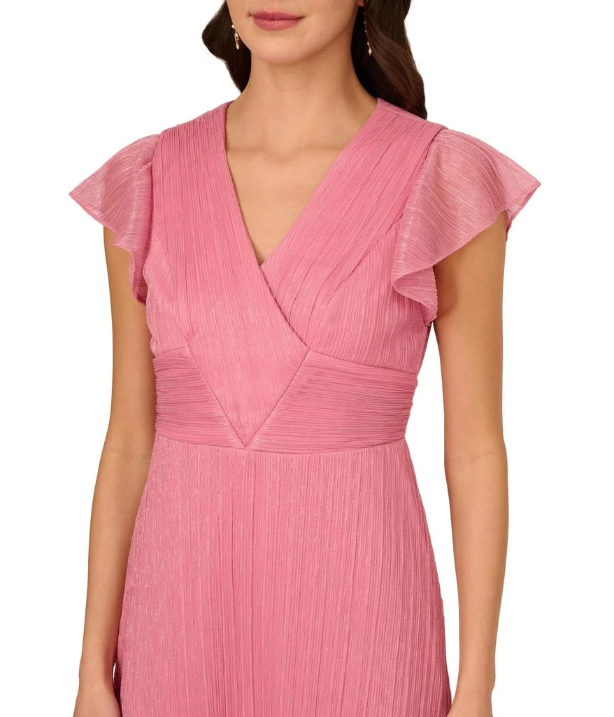 Adrianna Papell Crinkle Mesh Midi Dress 3