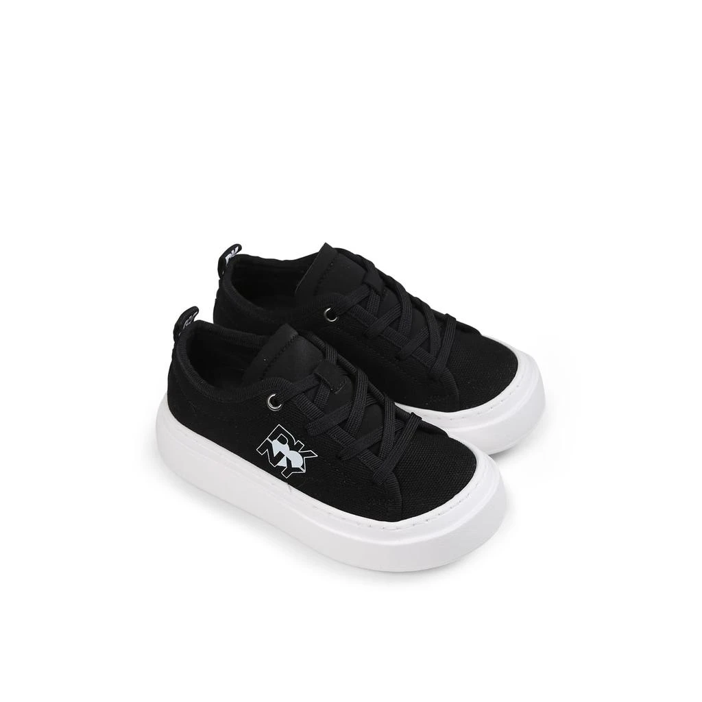 DKNY Black Sneakers For Girl With Logo 3