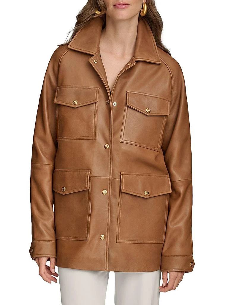 Donna Karan Leather Field Jacket 3