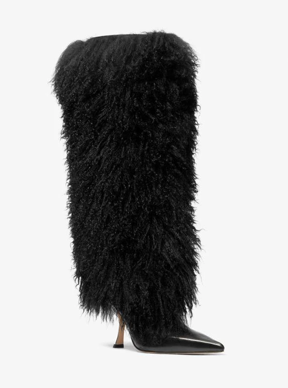 Michael Kors Luna Shearling and Leather Boot 1
