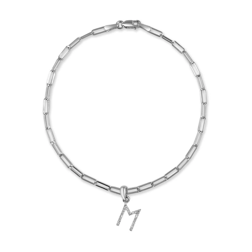 Sabrina Designs 14k White Gold & Diamond Initial Link Bracelet 9