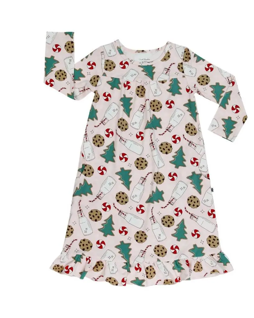 Sweet Bamboo Sweet Bamboo - Kid's Santa's Cookies Boho Dress