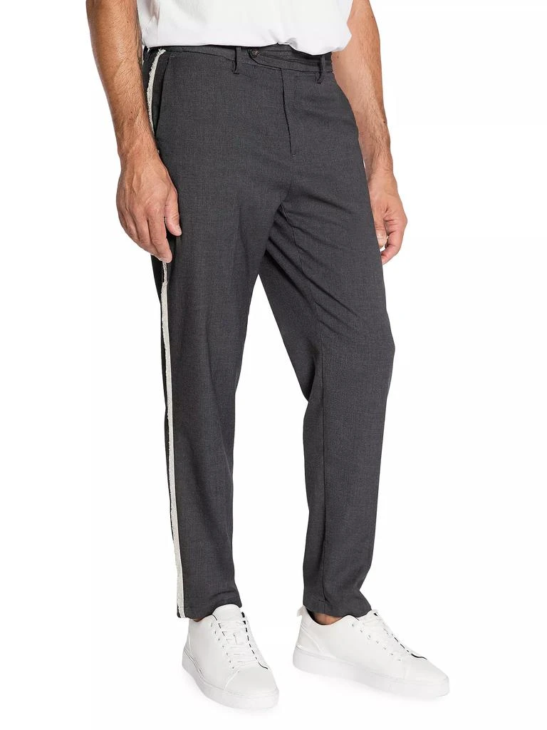 White Sand Velvet-Trimmed Chino Dress Pants 4