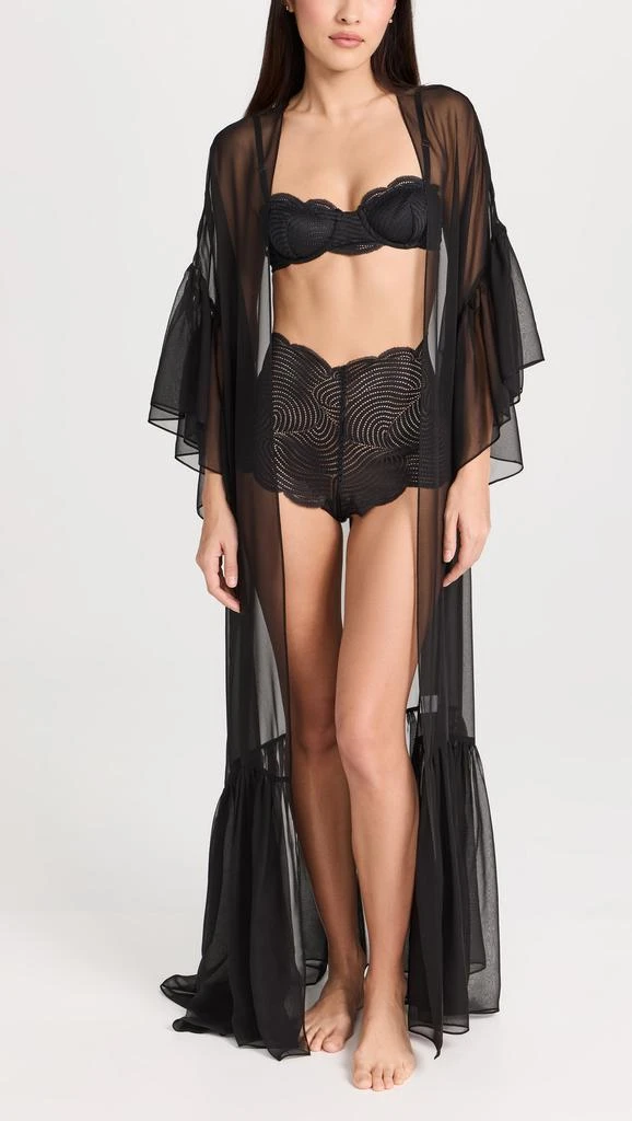 Suzy Black Birdie Robe 4