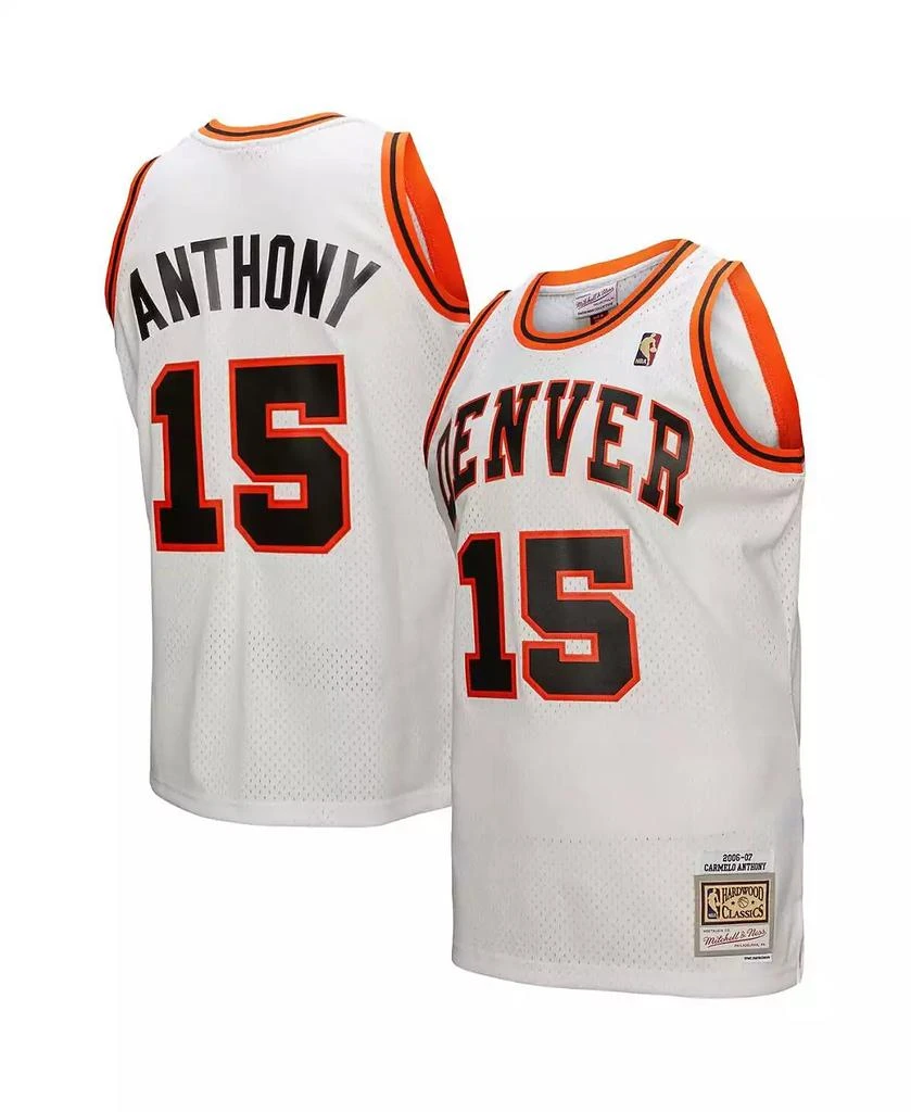 Mitchell & Ness Men's Carmelo Anthony White Denver Nuggets 2006/07 Swingman Jersey 1