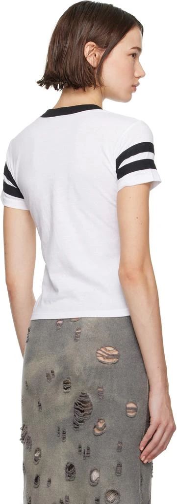 Ashley Williams White Puppy & Kitten Varsity T-shirt 3