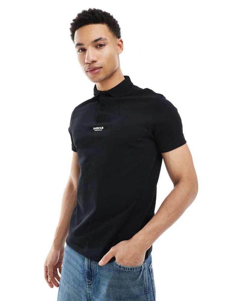 Barbour Barbour International Formula polo in black exclusive to asos 1