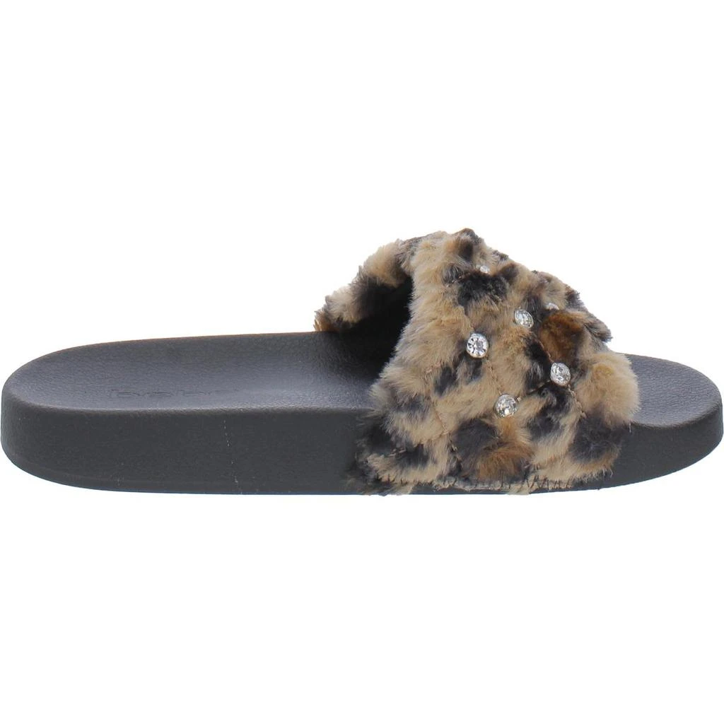 Bebe Faryn Womens Faux Fur Slides Slide Sandals 3