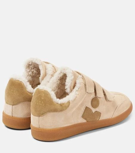Isabel Marant Beth shearling-trimmed leather sneakers 2