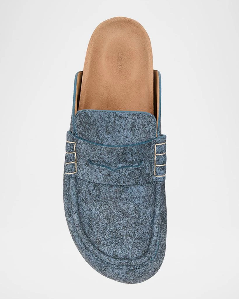 JW Anderson Suede Stitch Loafer Mules 4