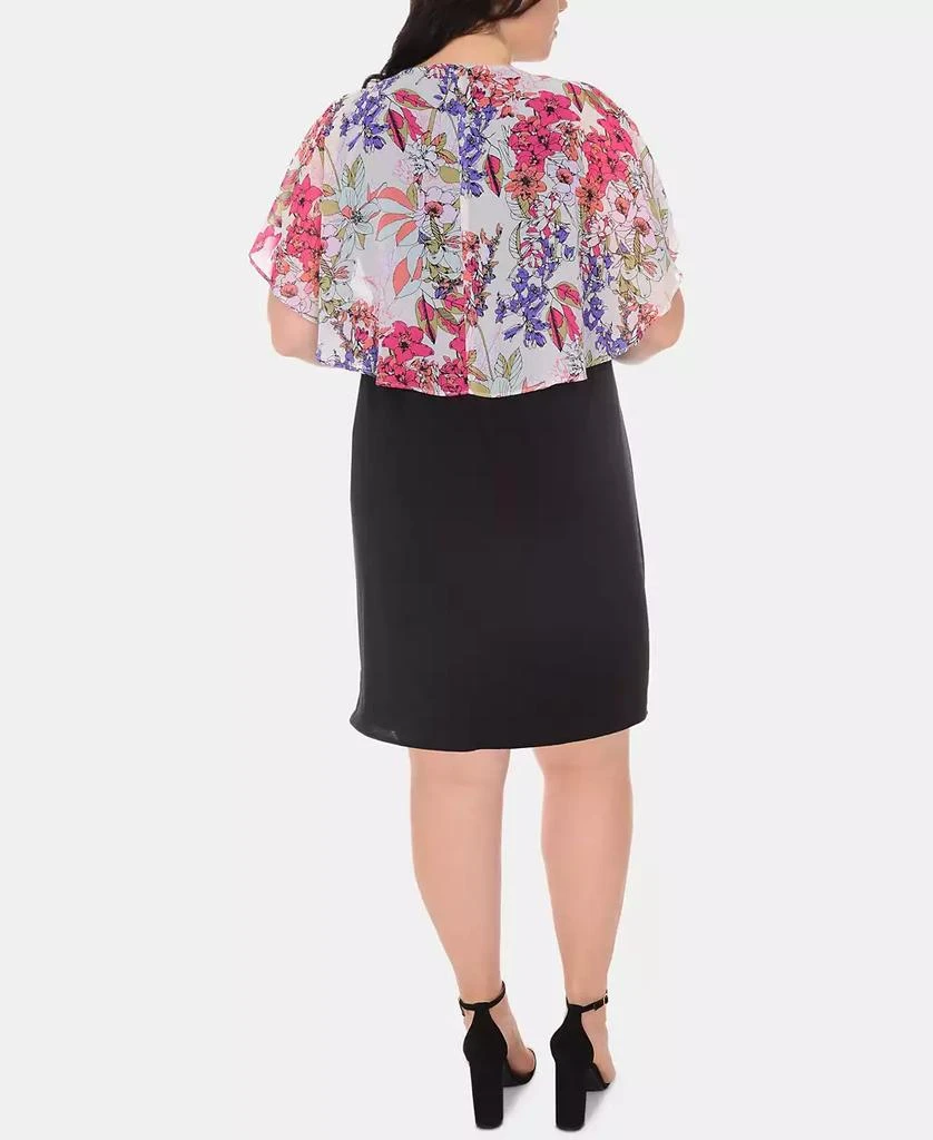 NY Collection Plus Size Popover Poncho Dress 2