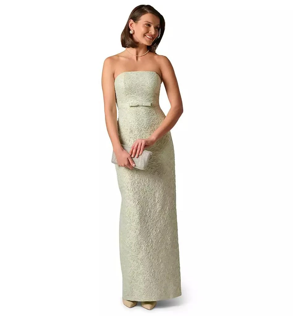 Adrianna Papell Women
s Strapless Glitter Ball Gown