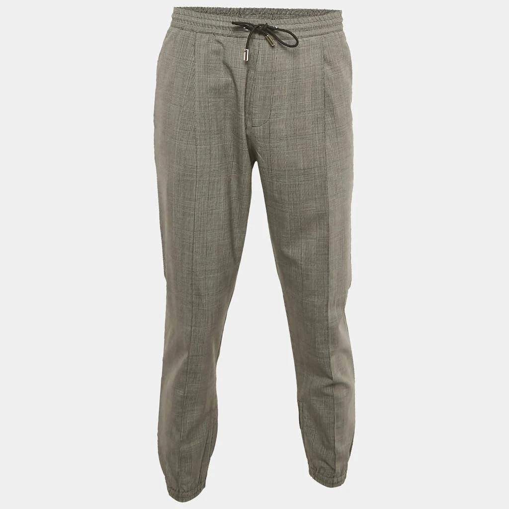 Dior Dior Homme Grey Prints Of Wales Wool Drawstring Jogger Pants 1