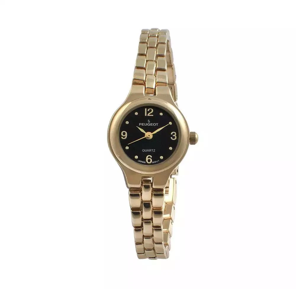 Peugeot Women's Small Face Gold-Tone Link Watch with Gold-Tone Metal Bracelet 1