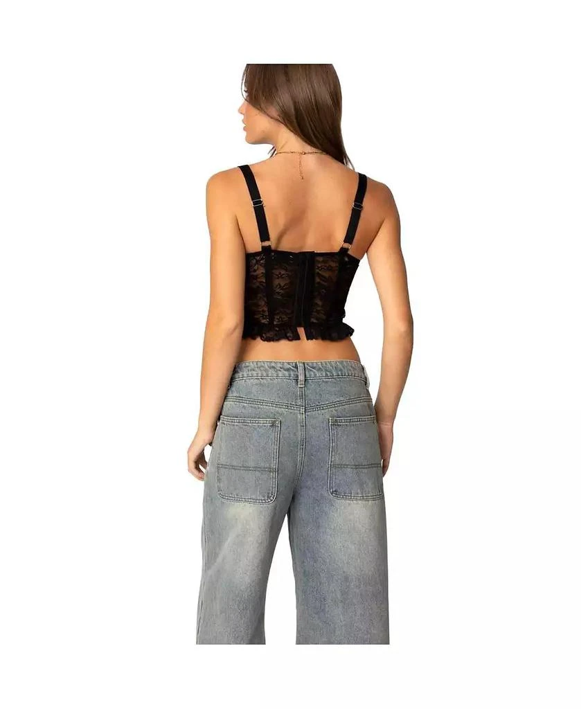 Edikted Women
s Josslyn Sheer Lace Corset 2