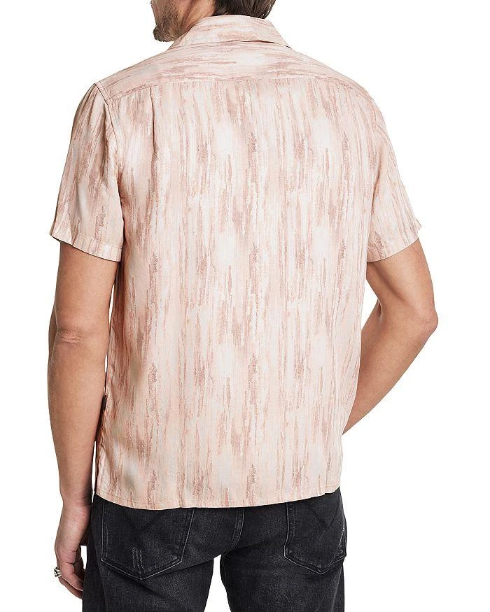 John Varvatos Dan Abstract Print Regular Fit Button Down Camp Shirt  3