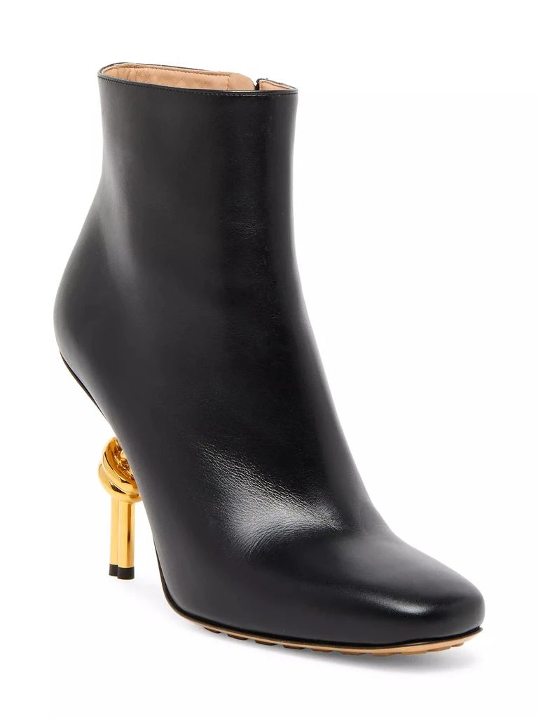 Bottega Veneta 90MM Knot-Heel Leather Booties 2