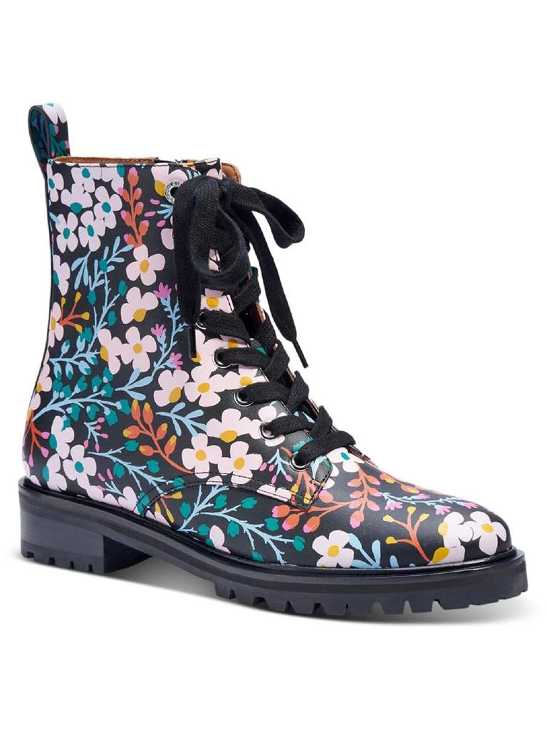Kate Spade Jemma Womens Leather Ankle Combat & Lace-up Boots 6