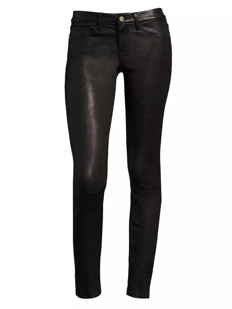 FRAME Le Skinny de Jeanne Mid-Rise Leather Pants