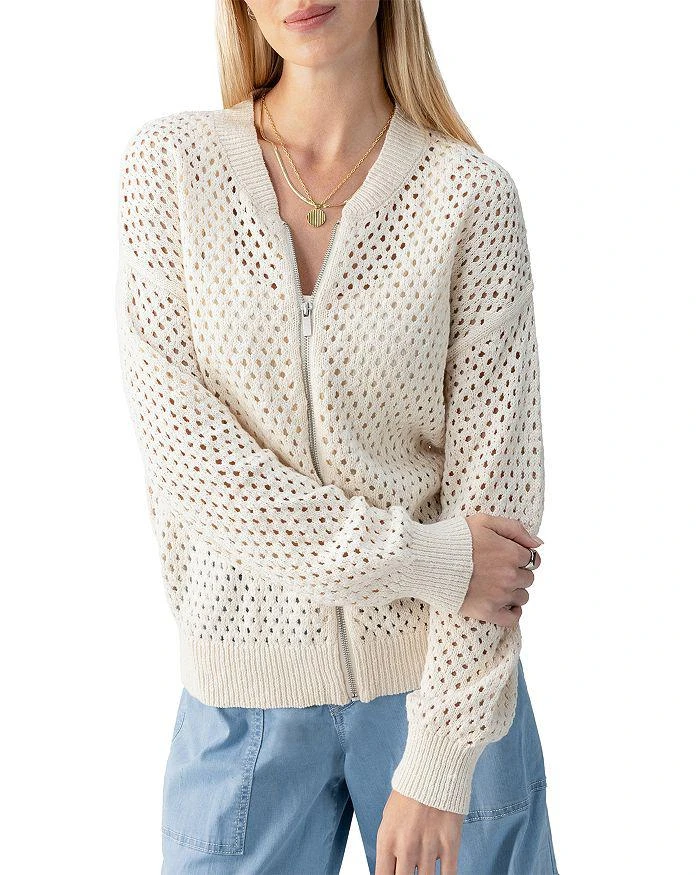Sanctuary Open Knit Bomber Jacket 1