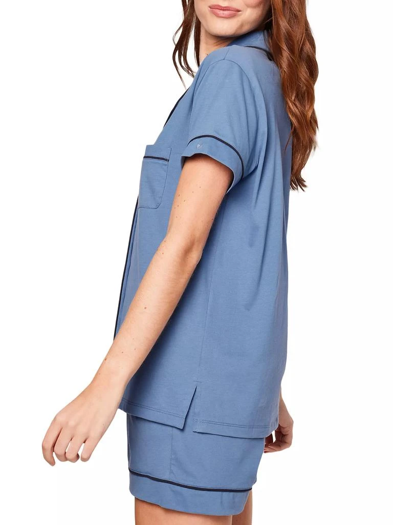 Petite Plume Contrast-Trimmed Short Pajamas 3
