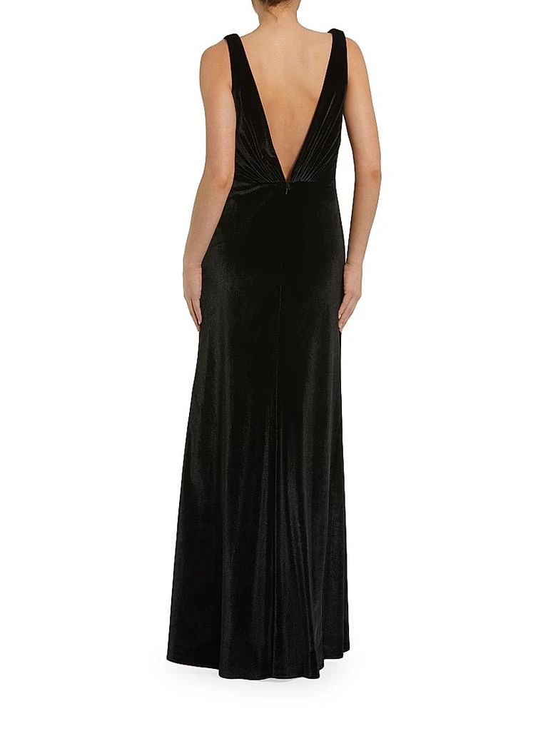 Mac Duggal Draped Velvet Tie Slip Gown 2
