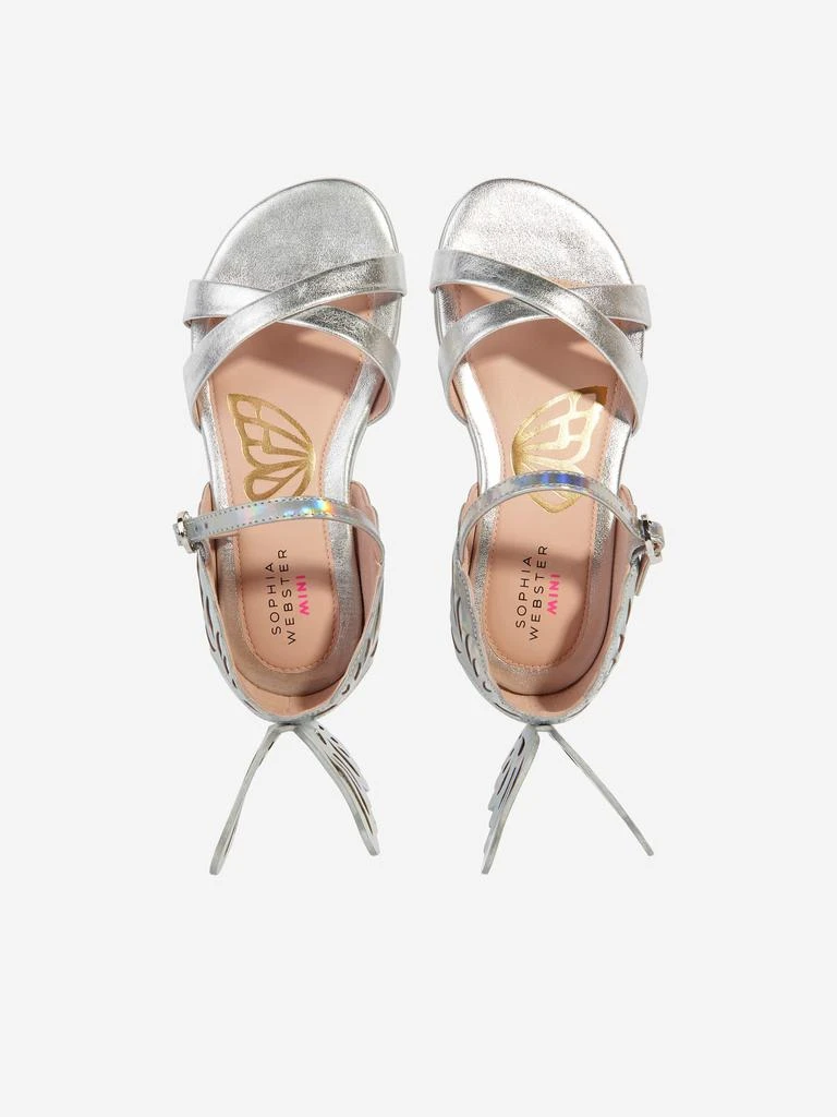 Sophia Webster Sophia Webster Girls Leather Heavenly Sandals in Silver 4