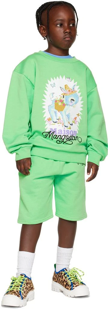 Maison Mangostan Kids Green Burrito Shorts 4