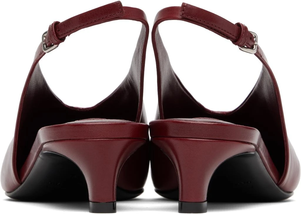 Jil Sander Red Slingback Heels 2