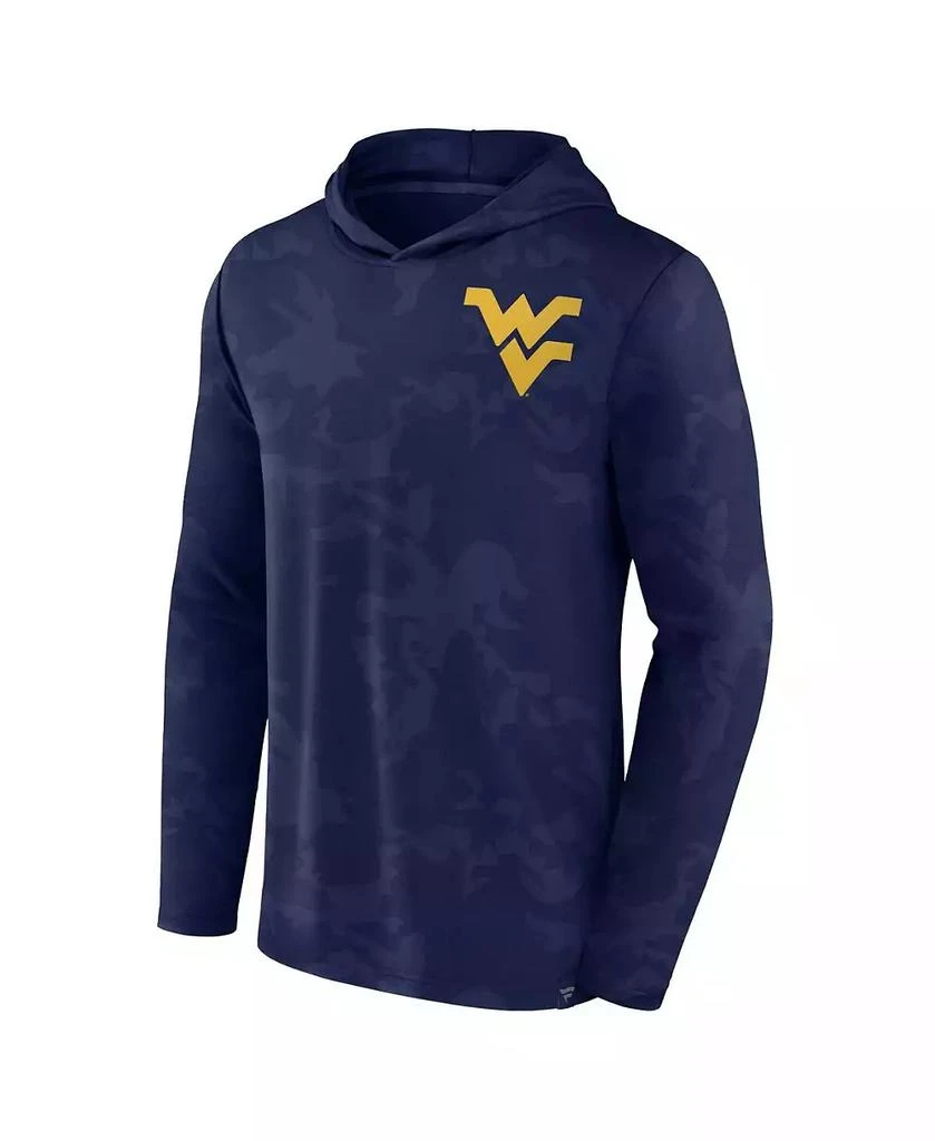 Fanatics Men's Navy West Virginia Mountaineers Camo Hoodie Long Sleeve T-shirt 2