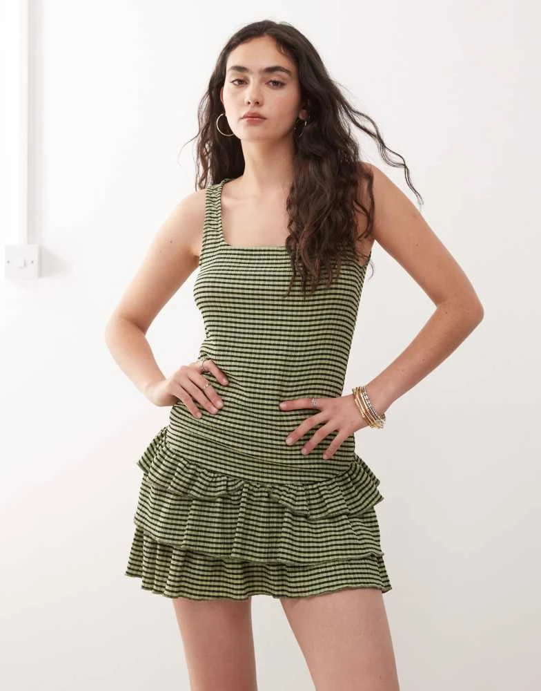 slim fit dress slacks Green One Shoulder Dress | Women's Clothing and Accessories main image 1